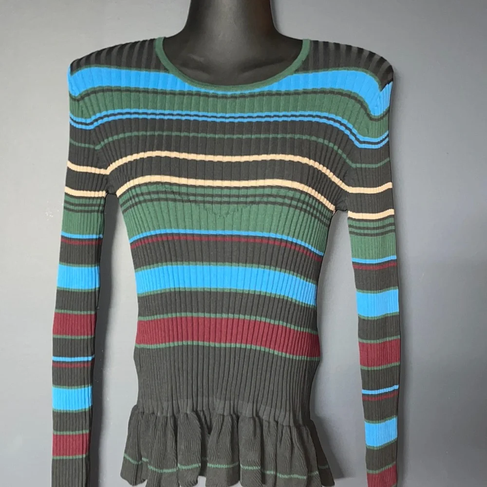 Striped Ribbed Knit Top - Picture 3 of 8